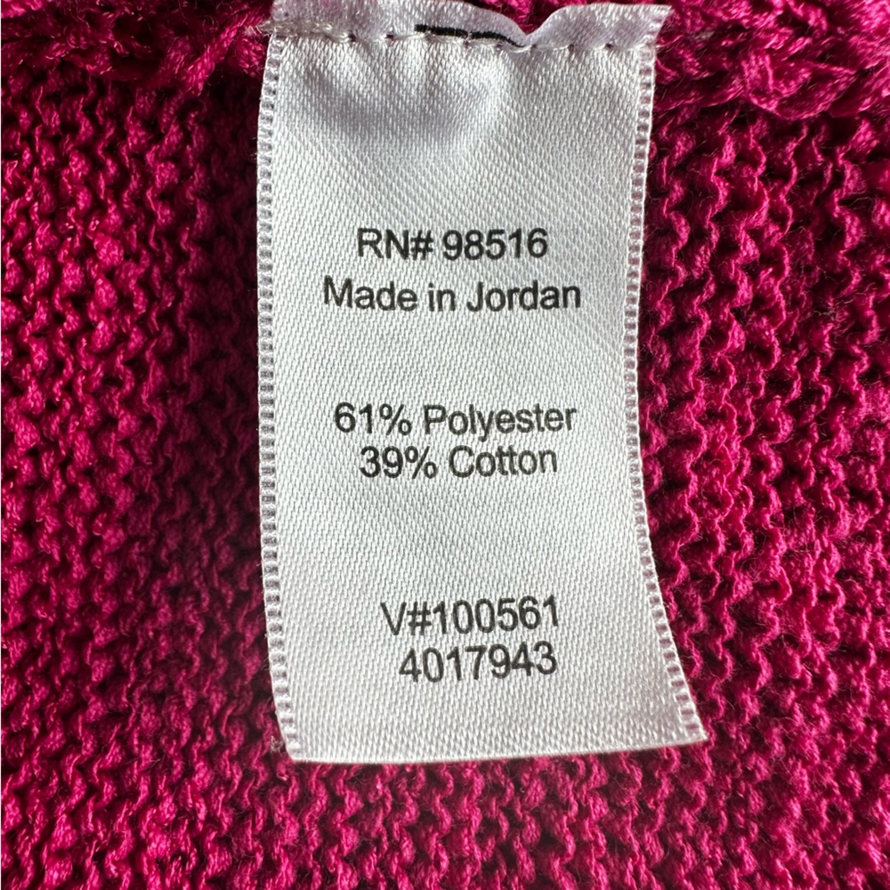 Coldwater Creek‎ Womens 2X 20-22 Deep Pink Open Front Knit Cardigan Sweater - Picture 10 of 11